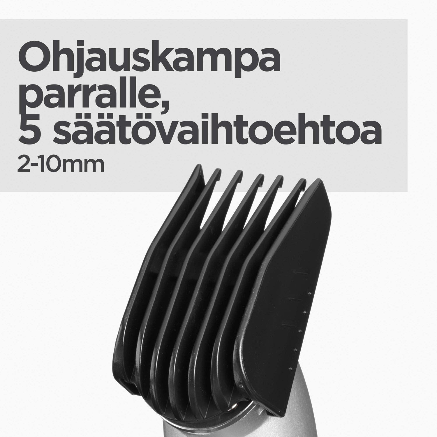 Ohjauskampa parralle, 5 s&auml;&auml;t&ouml;vaihtoehtoa (2&ndash;10&nbsp;mm)